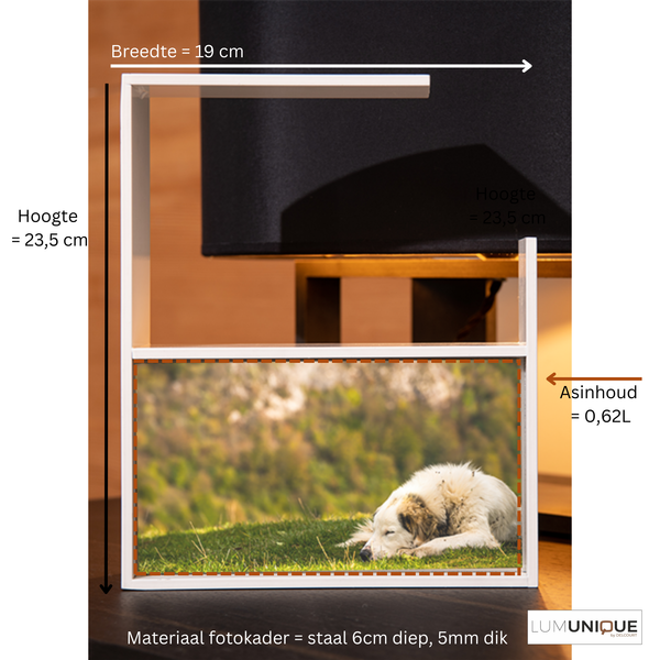 Dierenurne Verdeaux Small - Fotokader als urne voor dieren