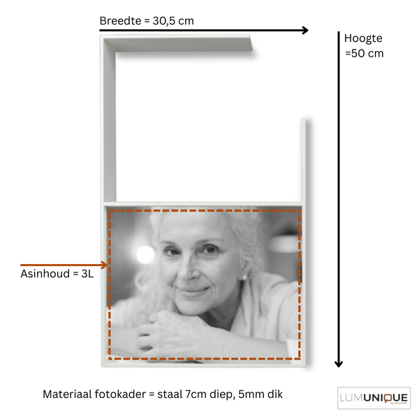 Urne als Fotokader - Verdeaux XL